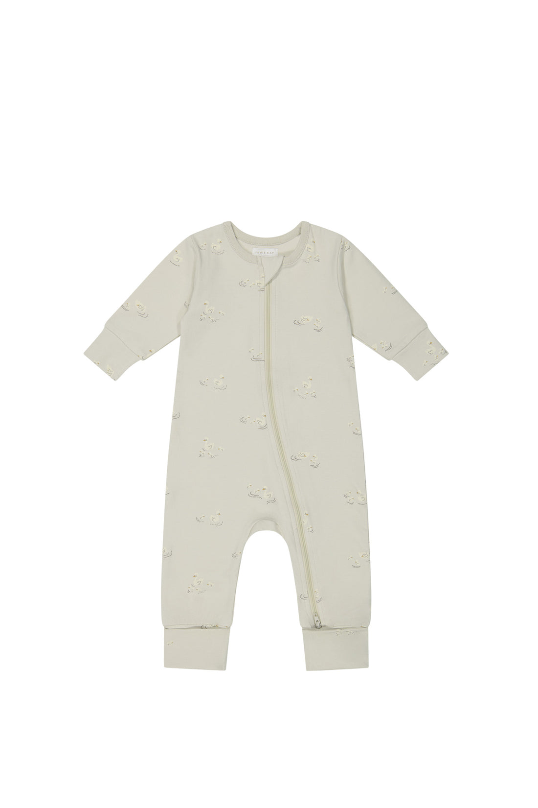 Organic Cotton Gracelyn Onepiece - Ducks In A Row Seed Silver Lining Childrens Onepiece from Jamie Kay NZ