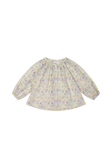 Organic Cotton Heather Blouse - Mayflower Childrens Top from Jamie Kay NZ