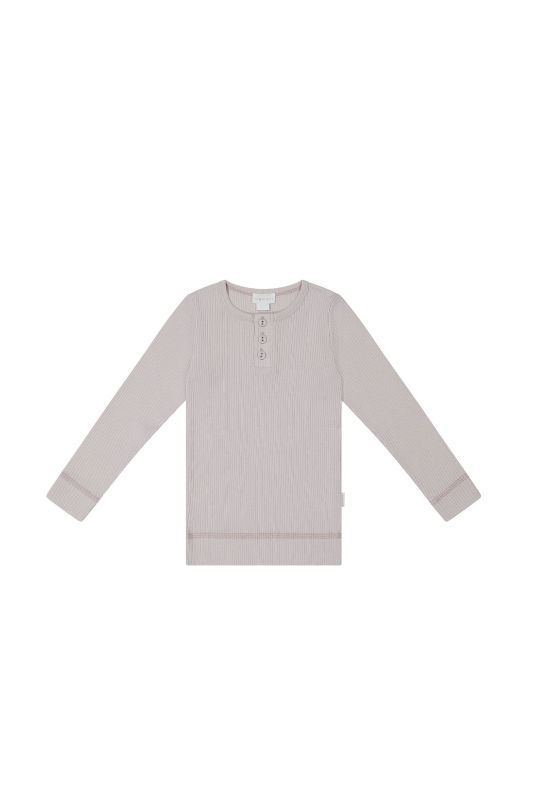 Organic Cotton Modal Long Sleeve Henley - Luna Childrens Top from Jamie Kay NZ