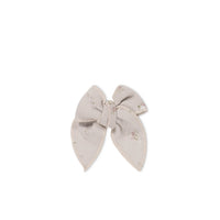 Organic Cotton Fine Rib Noelle Bow - Petite Fleur Violet Childrens Bow from Jamie Kay NZ