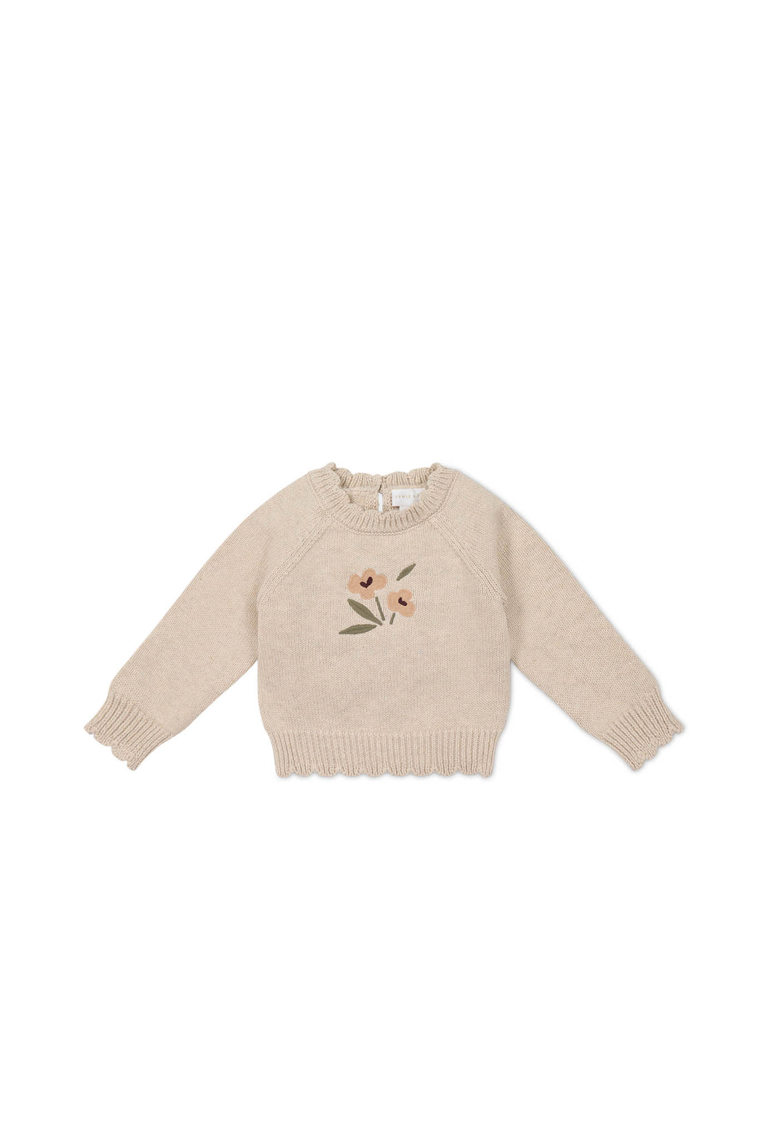 Audrey Knitted Jumper - Oatmeal Marle Petite Goldie Childrens Jumper from Jamie Kay NZ