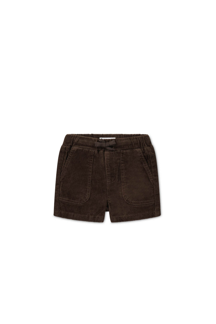 Cillian Cord Short - Dark Coffee Childrens Short from Jamie Kay NZ