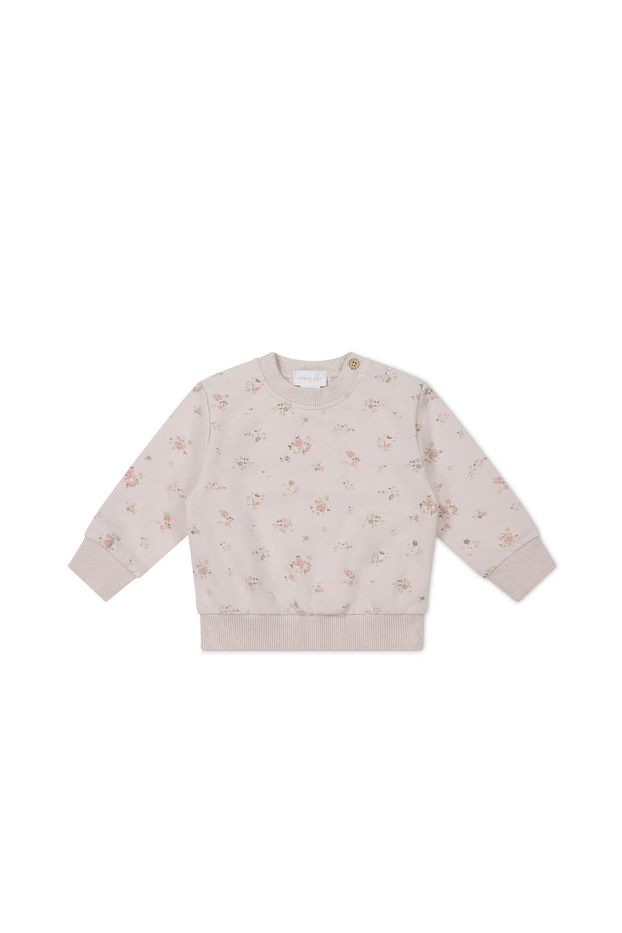 Organic Cotton Aubrey Sweatshirt - Petite Fleur Violet Childrens Sweatshirt from Jamie Kay NZ