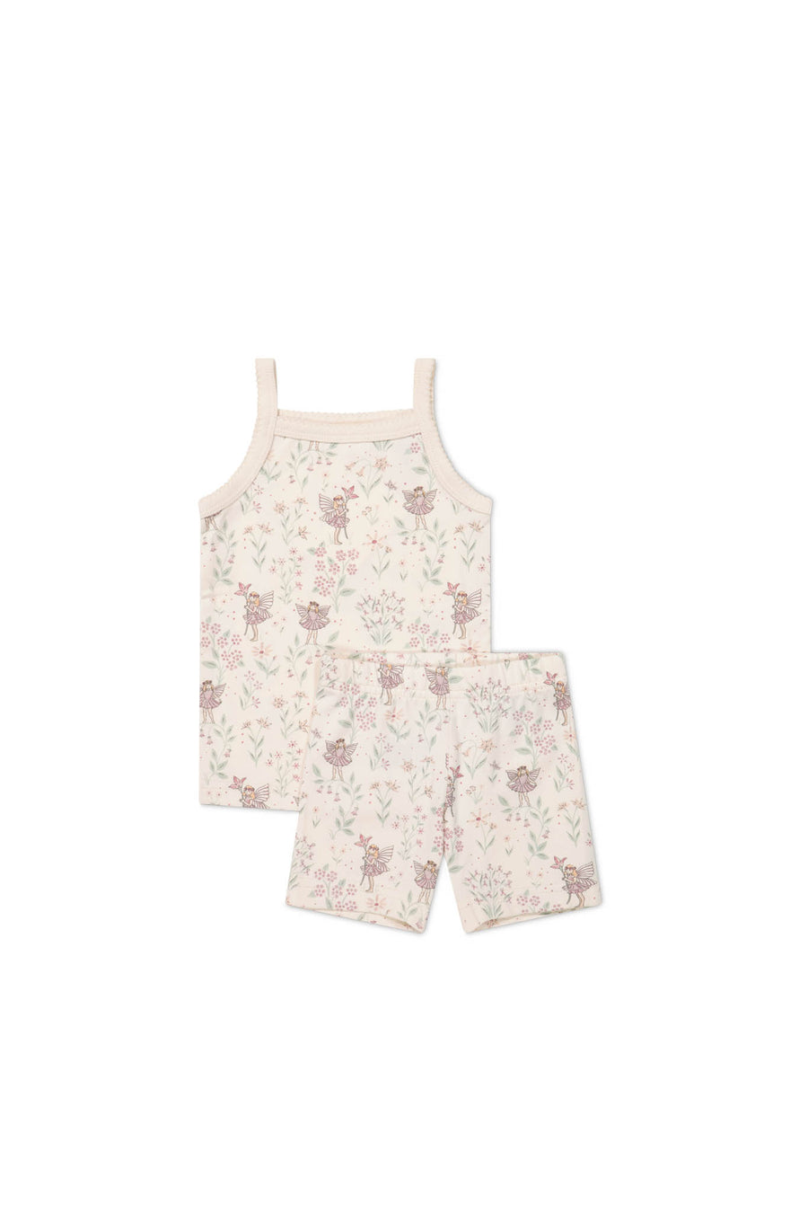 Organic Cotton Daisy May Pyjama Singlet Set - Fairy Willow Childrens Pyjamas from Jamie Kay NZ