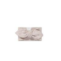 Organic Cotton Fine Rib Headband - Petite Fleur Violet Childrens Headband from Jamie Kay NZ