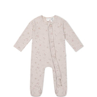 Organic Cotton Fine Rib Melanie Onepiece - Petite Fleur Violet Childrens Onepiece from Jamie Kay NZ