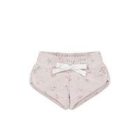 Organic Cotton Ivy Shortie - Petite Fleur Violet Childrens Short from Jamie Kay NZ