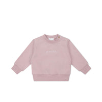 Organic Cotton Jalen Oversized Jumper - Heather Haze Childrens Sweatshirt from Jamie Kay NZ