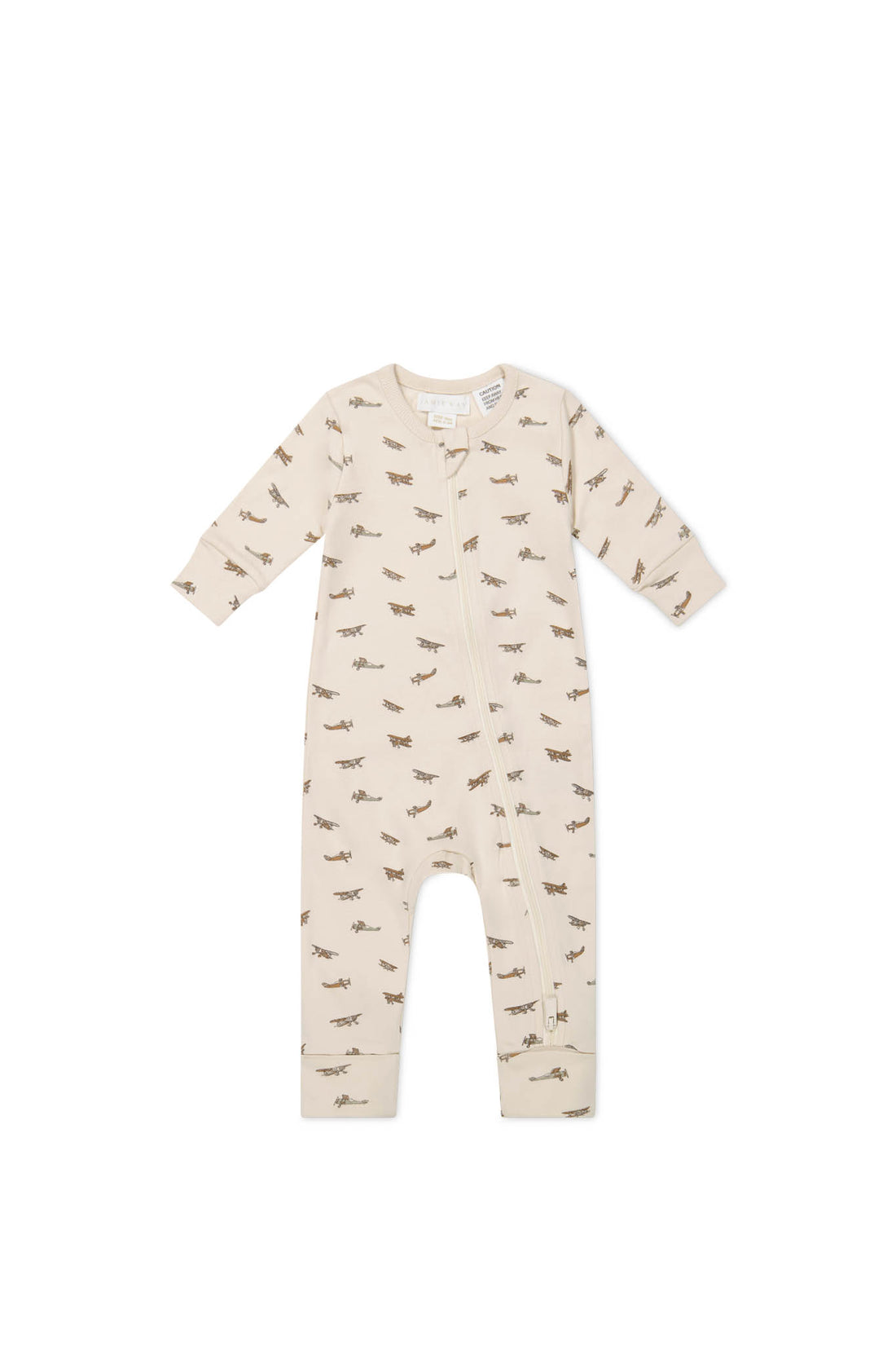 Organic Cotton Reese Zip Onepiece - Avion Shell Childrens Onepiece from Jamie Kay NZ