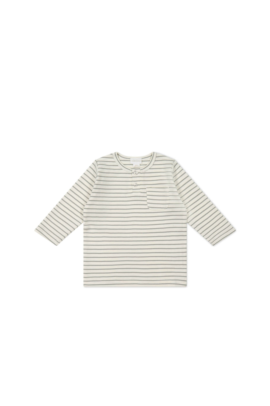 Pima Cotton Diego Top - Milford Sound/Cloud Stripe Childrens Top from Jamie Kay NZ