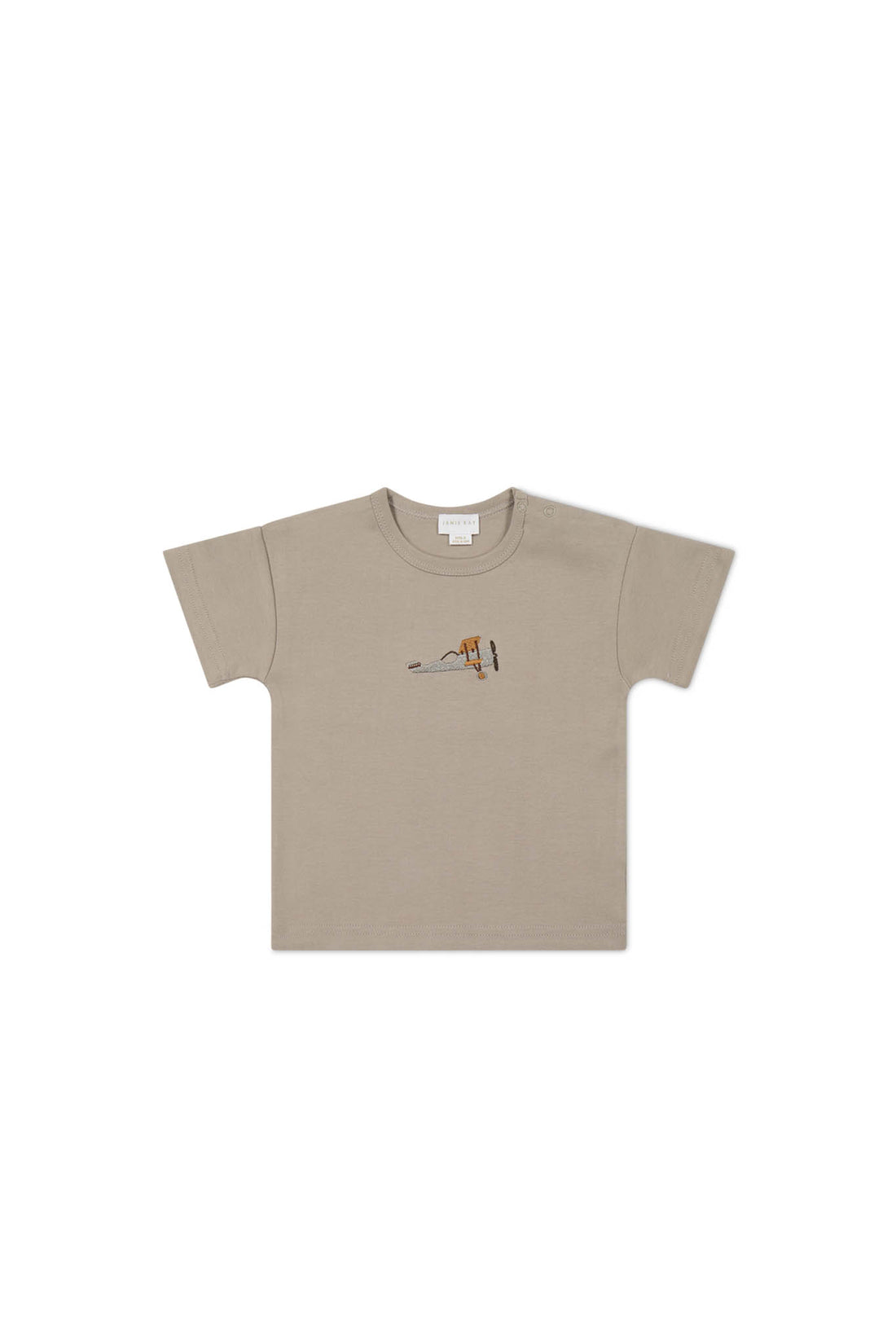 Pima Cotton Hunter Tee - Vintage Taupe Avion Childrens Top from Jamie Kay NZ