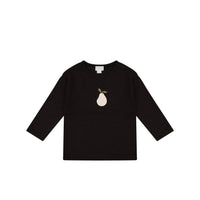 Pima Cotton Arnold Long Sleeve Top - Dark Chocolate Childrens Top from Jamie Kay NZ