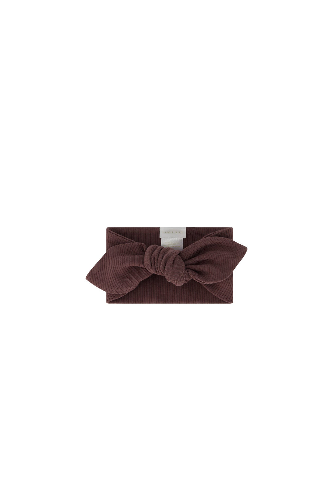 Organic Cotton Fine Rib Headband - Deep Cocoa Childrens Headband from Jamie Kay NZ