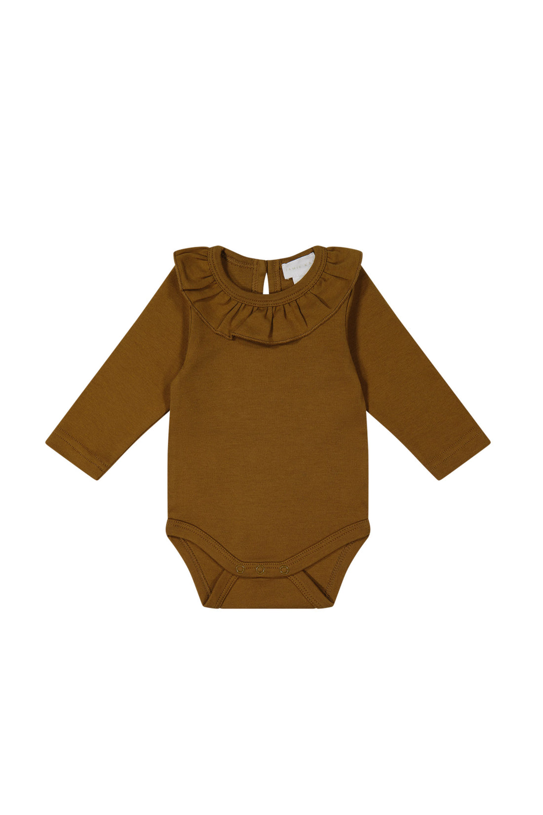 Pima Cotton Fayette Long Sleeve Bodysuit - Autumn Bronze Childrens Bodysuit from Jamie Kay NZ