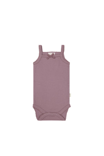 Organic Cotton Modal Singlet Bodysuit - Dreamy Pink Childrens Bodysuit from Jamie Kay NZ