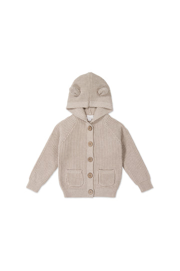 Humphrey Knitted Cardigan - Sand Marle Fleck Childrens Cardigan from Jamie Kay NZ