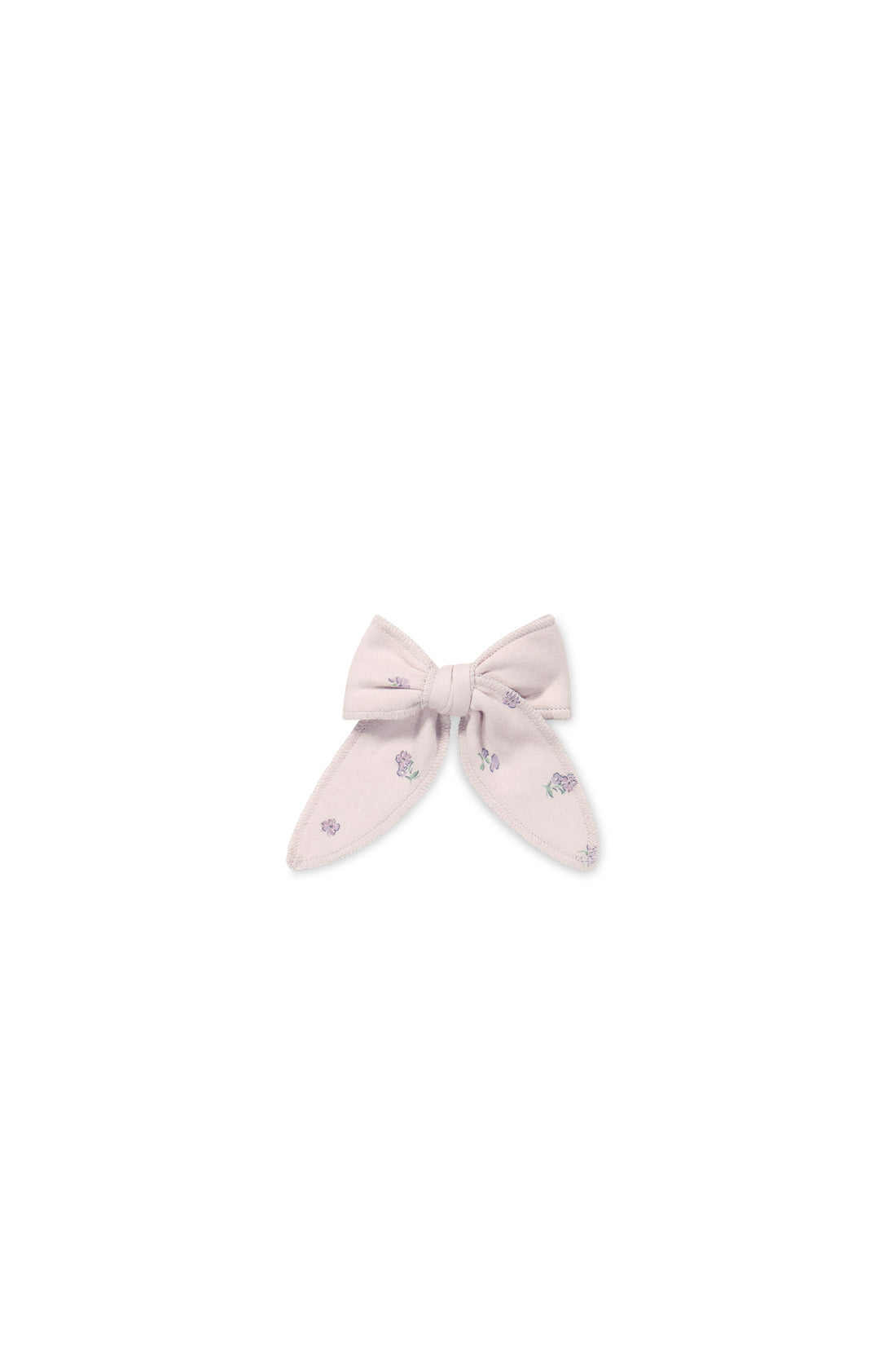 Organic Cotton Bow - Meredith Violet Childrens Hair Bow from Jamie Kay NZ