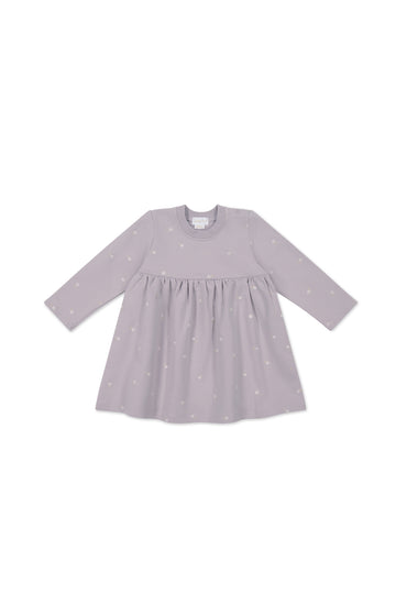 Organic Cotton Charlotte Dress - Annie Ditzy Violet Ice Childrens Dress from Jamie Kay NZ