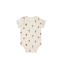 Organic Cotton Hudson Short Sleeve Bodysuit - Montgolfiere Cloud Childrens Bodysuit from Jamie Kay NZ