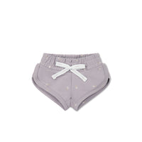 Organic Cotton Ivy Shortie - Annie Ditzy Violet Ice Childrens Short from Jamie Kay NZ