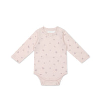 Organic Cotton Long Sleeve Bodysuit - Meredith Violet Childrens Bodysuit from Jamie Kay NZ