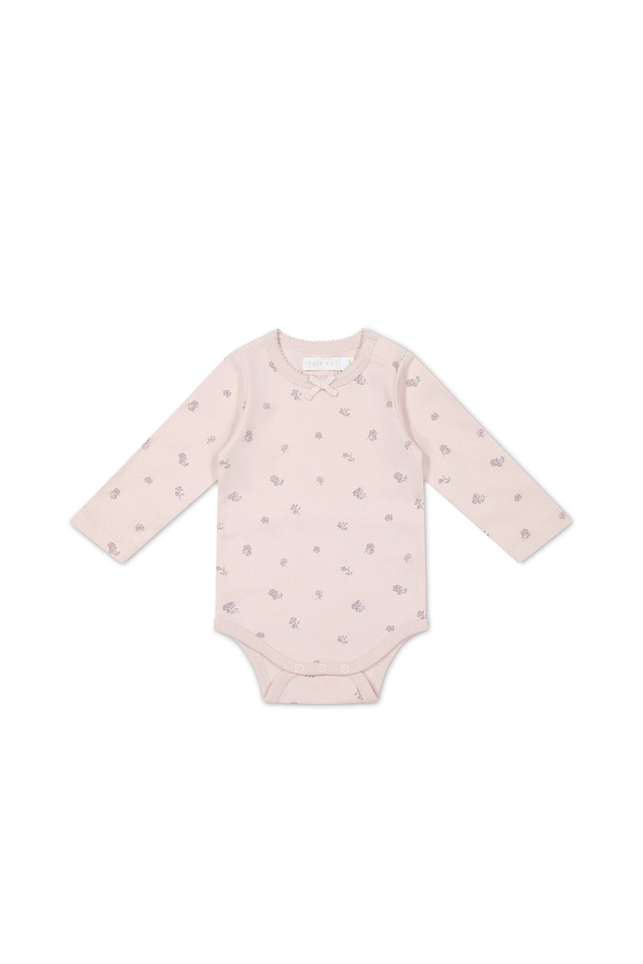 Organic Cotton Long Sleeve Bodysuit - Meredith Violet Childrens Bodysuit from Jamie Kay NZ