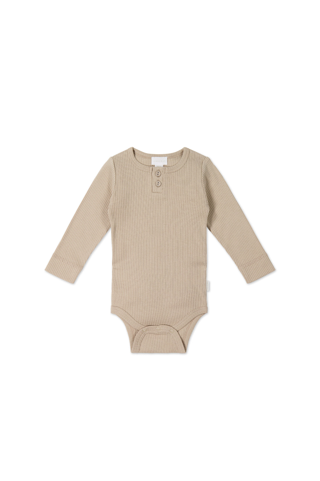 Organic Cotton Modal Long Sleeve Bodysuit - Fawn Childrens Bodysuit from Jamie Kay NZ