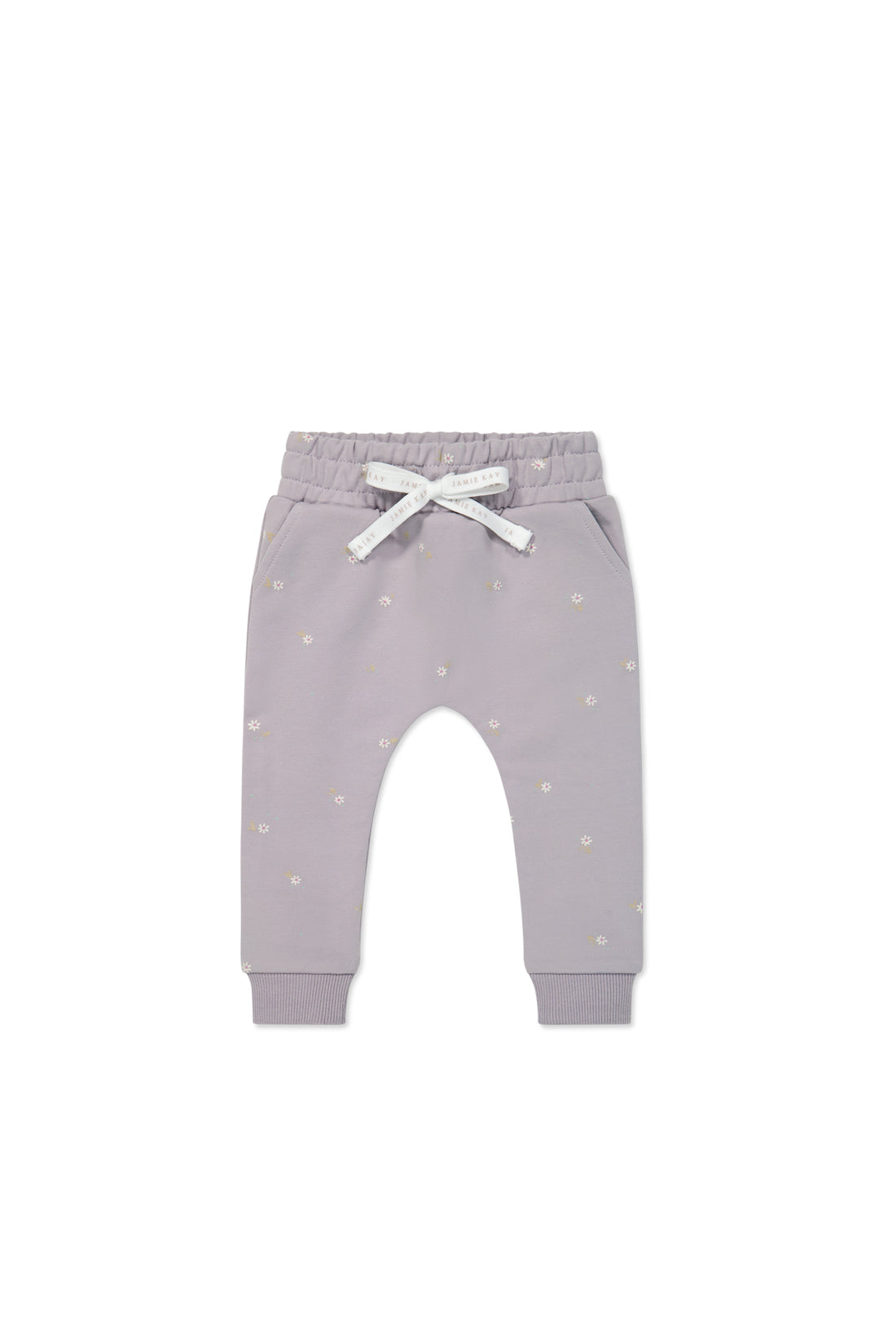 Organic Cotton Morgan Track Pant - Annie Ditzy Violet Ice Childrens Pant from Jamie Kay NZ