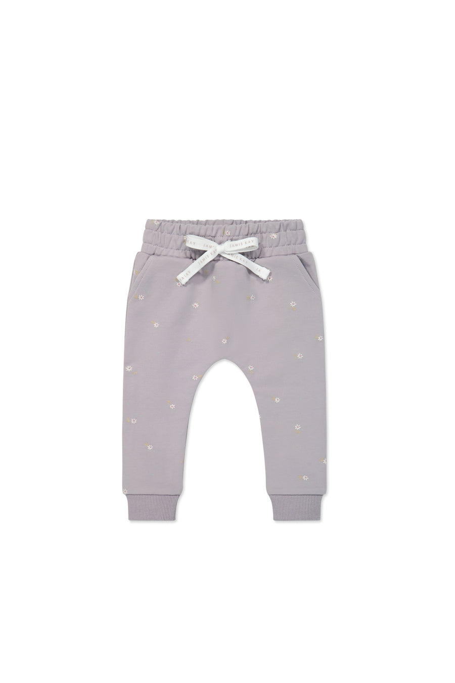 Organic Cotton Morgan Track Pant - Annie Ditzy Violet Ice Childrens Pant from Jamie Kay NZ