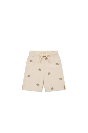 Pima Cotton Marley Short - Henry Hedgehog Birch Childrens Short from Jamie Kay NZ