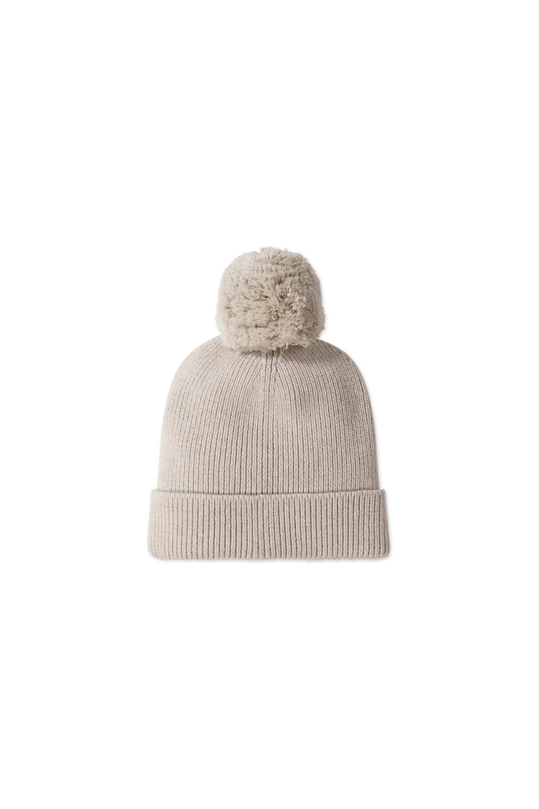 Pom Pom Hat - Sand Marle Fleck Childrens Hat from Jamie Kay NZ