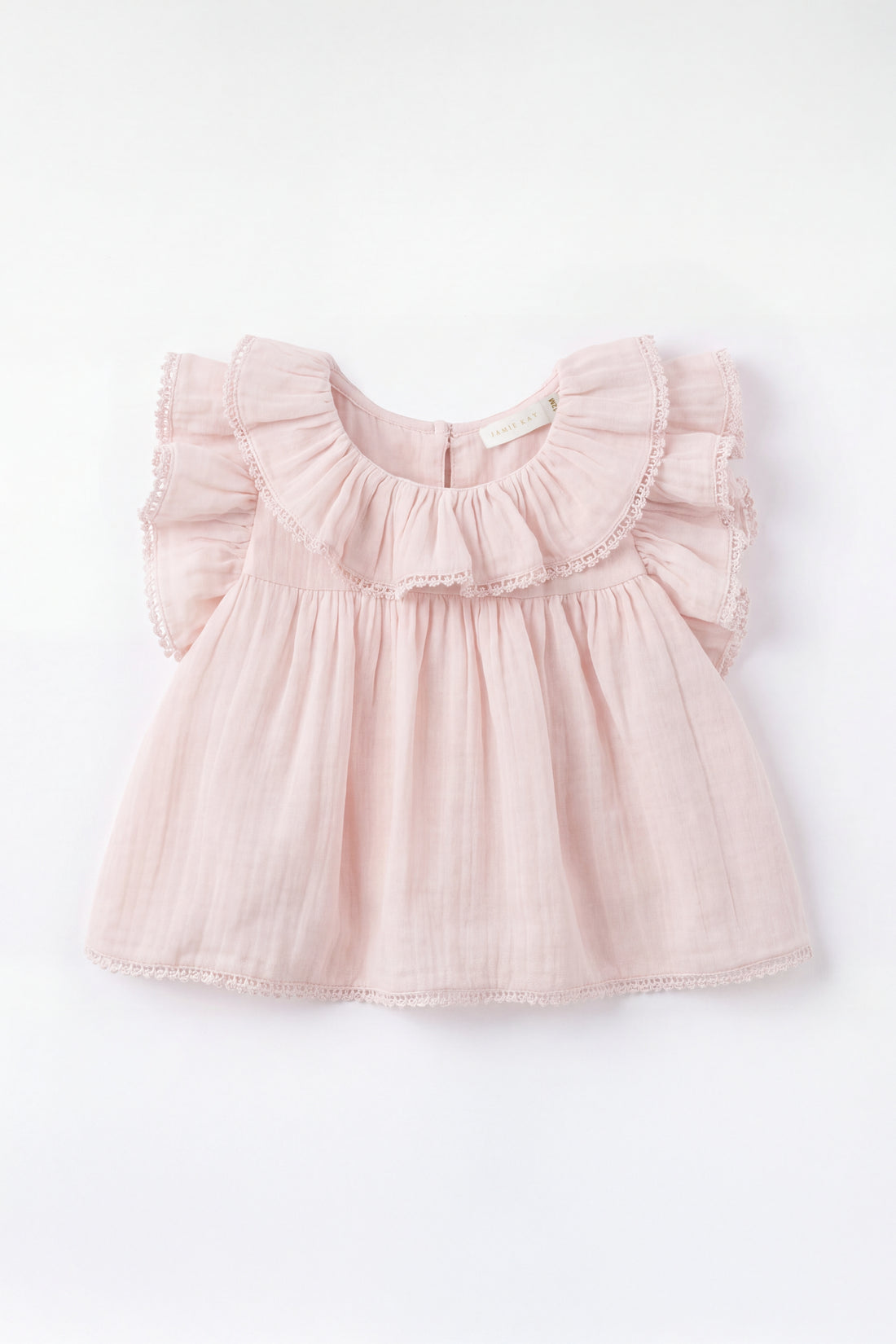 Organic Cotton Muslin Banks Blouse - Cotton Candy Childrens Top from Jamie Kay NZ