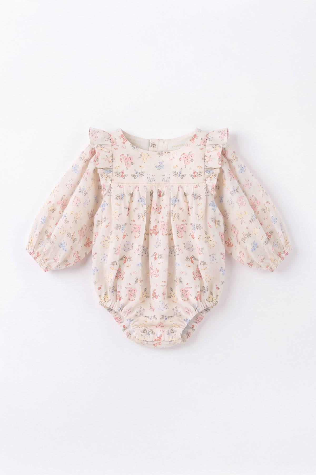 Organic Cotton Kaianna Playsuit - Morgan Vanilla Childrens Playsuit from Jamie Kay NZ