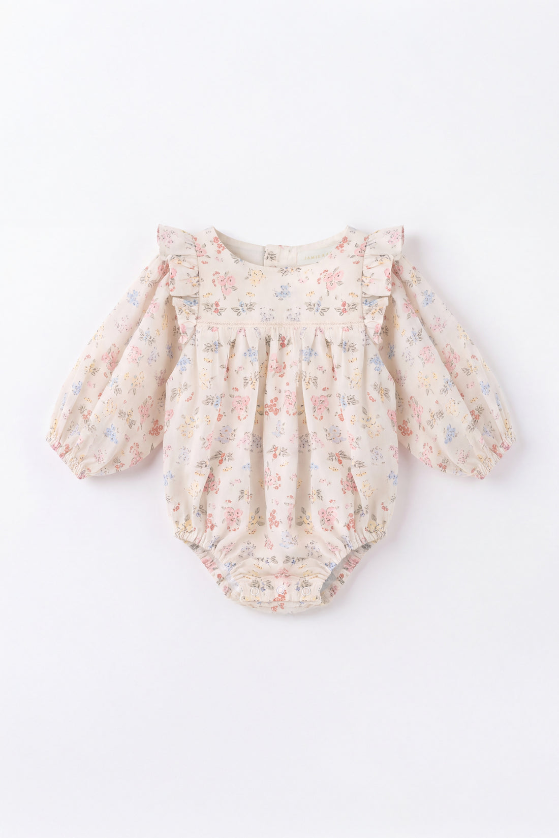 Organic Cotton Kaianna Playsuit - Morgan Vanilla Childrens Playsuit from Jamie Kay NZ