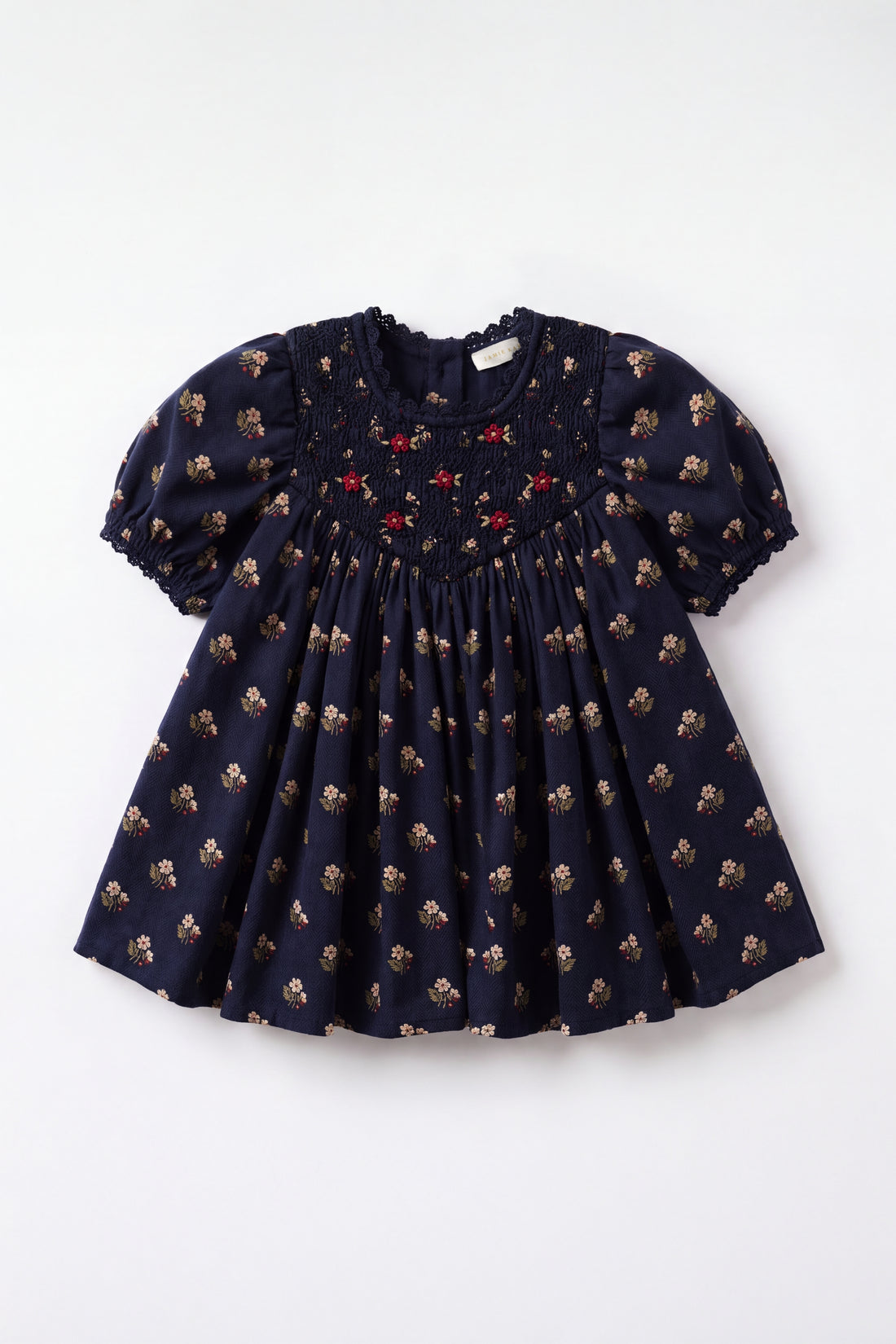 Organic Cotton Wanda Dress - Elsa Navy Childrens Dress from Jamie Kay NZ
