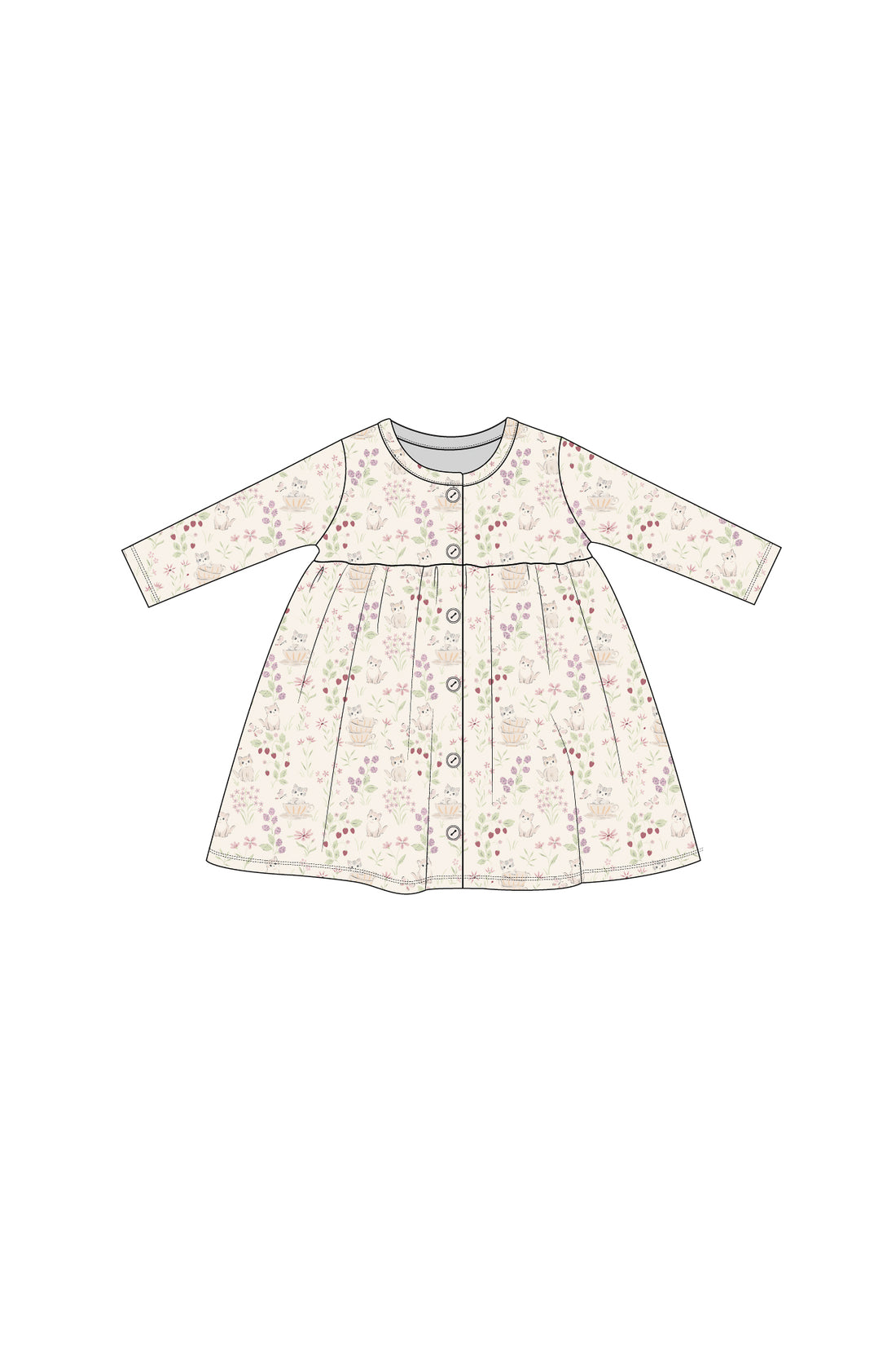 Organic Cotton Poppy Dress - Moons Garden Childrens Dress from Jamie Kay NZ