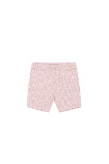 Organic Cotton Modal Elisa Bike Short - Chalk Marle Childrens Short from Jamie Kay NZ