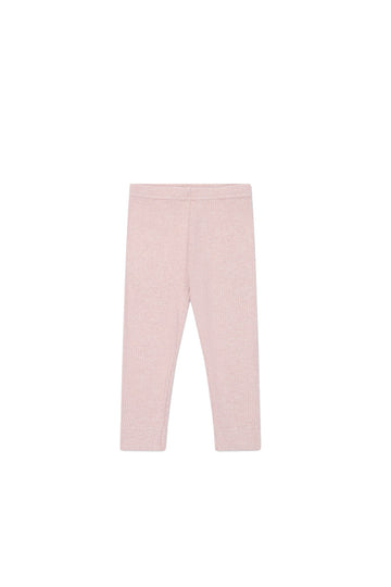 Organic Cotton Modal Everyday Legging - Chalk Marle Childrens Legging from Jamie Kay NZ