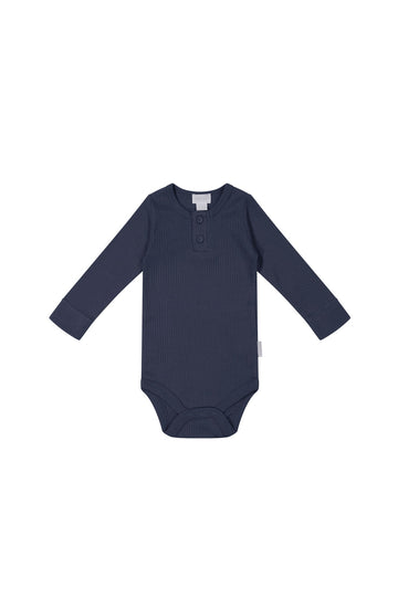 Organic Cotton Modal Long Sleeve Bodysuit - Charter Childrens Bodysuit from Jamie Kay NZ
