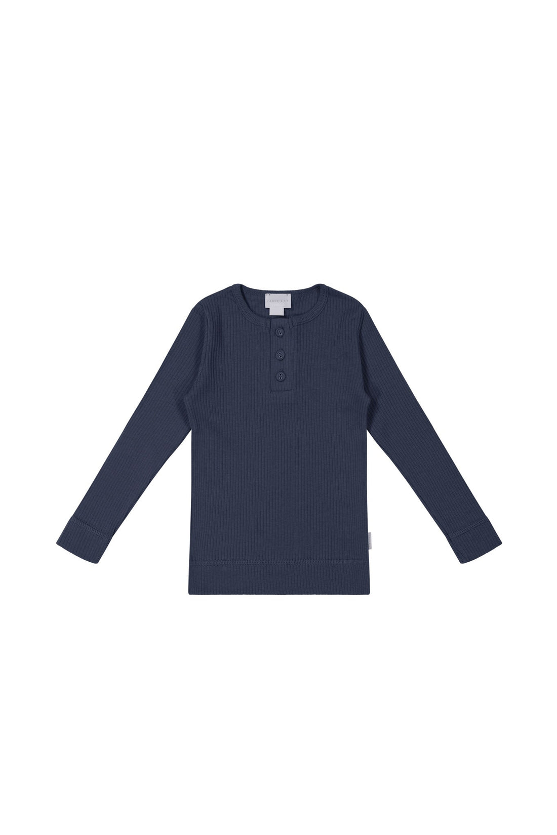 Organic Cotton Modal Long Sleeve Henley - Charter Childrens Top from Jamie Kay NZ
