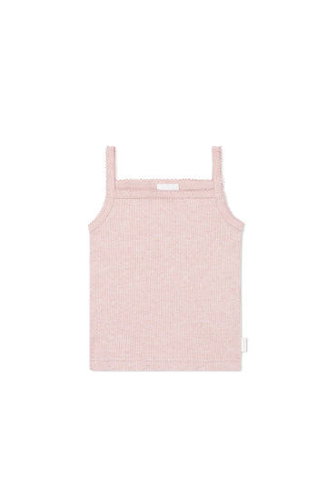 Organic Cotton Modal Marina Singlet - Chalk Marle Childrens Top from Jamie Kay NZ