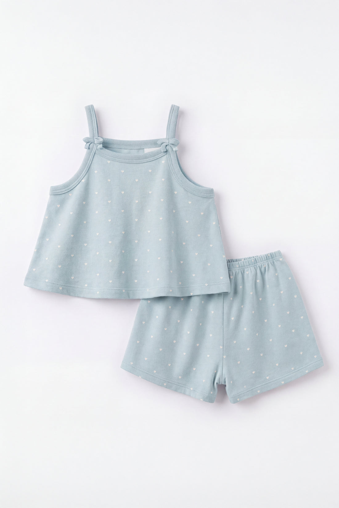 Organic Cotton Jaida Pyjama Singlet Set - Mon Amour Blue Childrens Pyjamas from Jamie Kay NZ