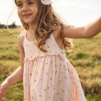 Organic Cotton Muslin Lola Dress - Meredith Morganite Childrens Dress from Jamie Kay NZ