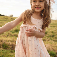 Organic Cotton Muslin Lola Dress - Meredith Morganite Childrens Dress from Jamie Kay NZ