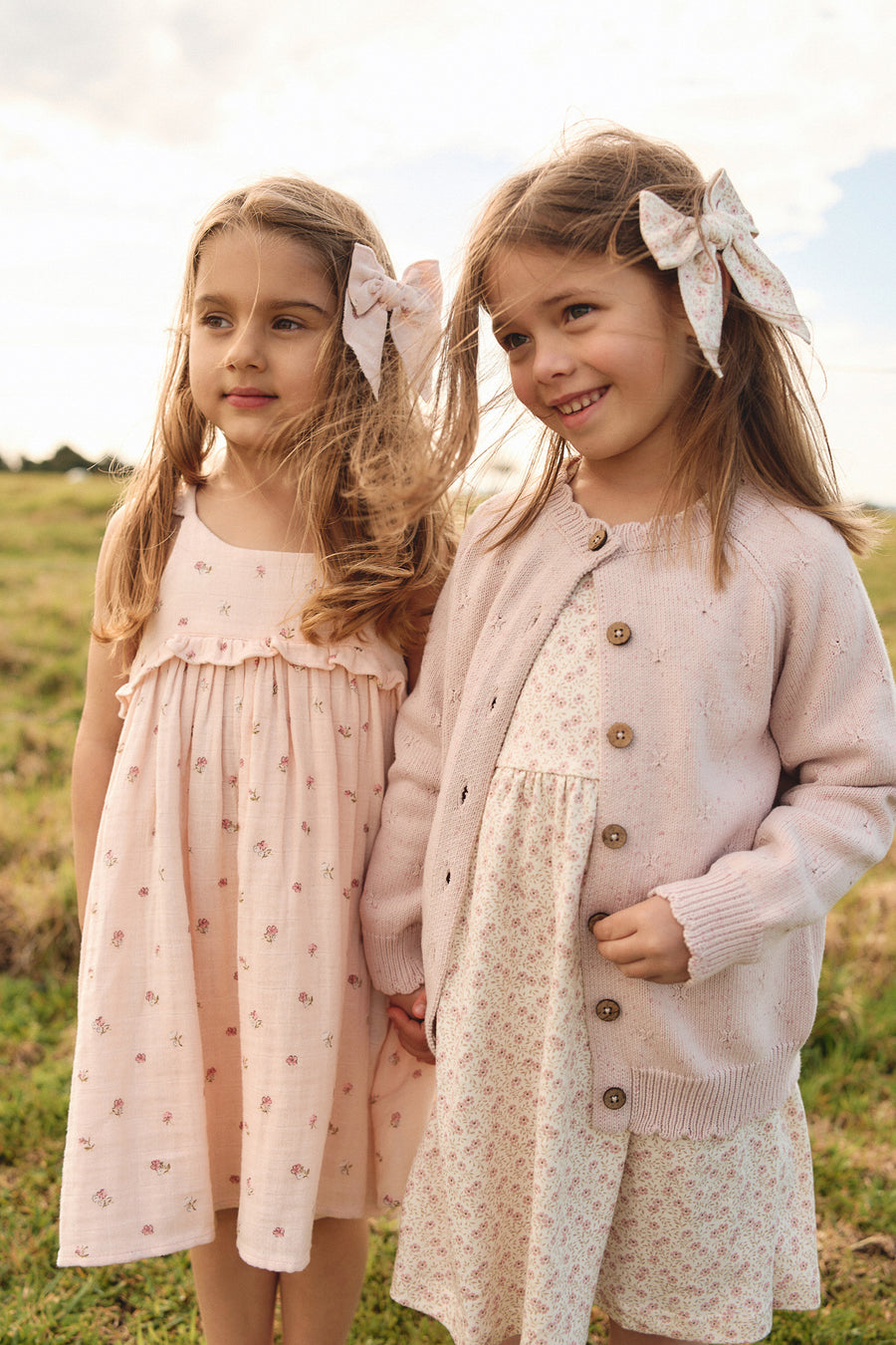 Organic Cotton Muslin Lola Dress - Meredith Morganite Childrens Dress from Jamie Kay NZ