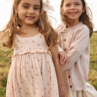 Organic Cotton Muslin Lola Dress - Meredith Morganite Childrens Dress from Jamie Kay NZ