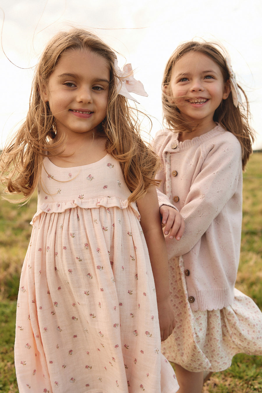 Organic Cotton Muslin Lola Dress - Meredith Morganite Childrens Dress from Jamie Kay NZ