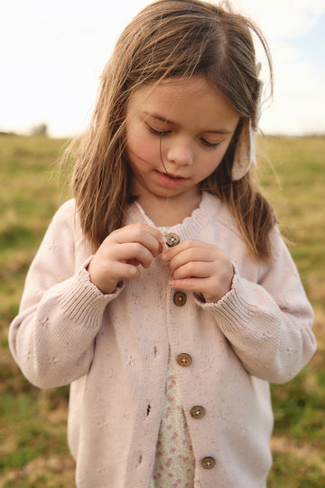 Felicity Cardigan - Ballerina Fleck Childrens Cardigan from Jamie Kay NZ