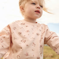 Organic Cotton Bobbie Sweatshirt - Petite Fleur Soft Peony Childrens Top from Jamie Kay NZ