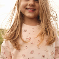 Organic Cotton Bobbie Sweatshirt - Petite Fleur Soft Peony Childrens Top from Jamie Kay NZ